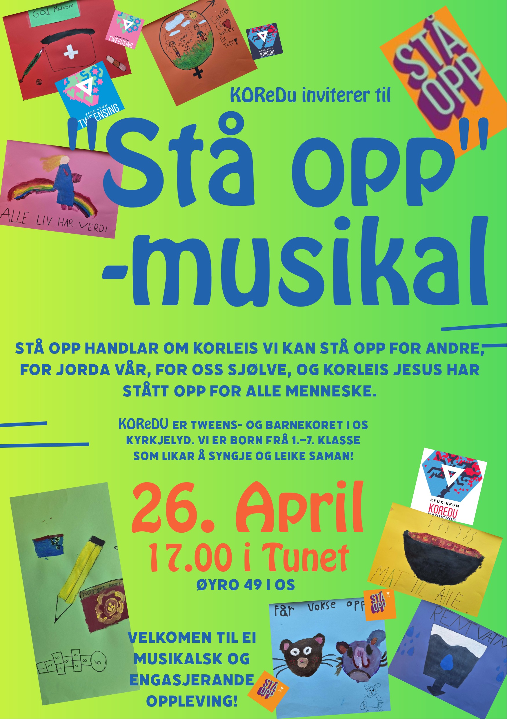 KOReDu inviterer til musikalen STÅ OPP!