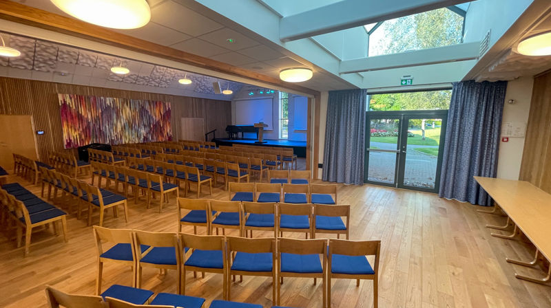 Bildet viser storsalen og glassalen Foto: Martin Bakke Slåttsveen