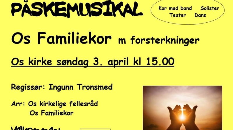 Påskemusikal søndag 3. april kl 15.00