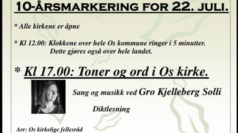 10 års minnemarkering 22. juli