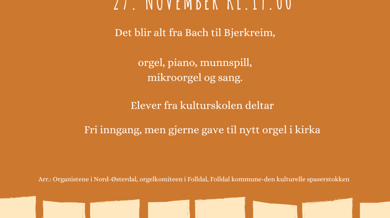 Organistkonsert i Folldalen