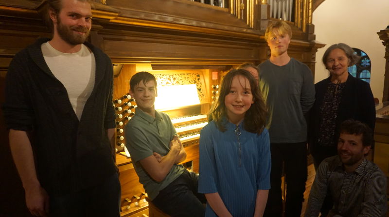 Orgelskolen inviterte til konsert og mestermøte i Sofienberg kirke under orgelfestivalen. Til høyre "orgelmester" Inger-Lise Ulsrud og orgellærer Kristoffer Myhre Eng.