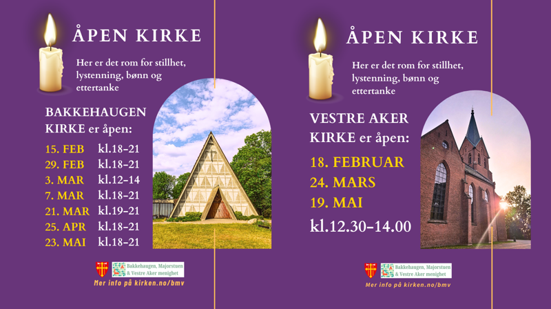 Åpen kirke BMVA vår 2024