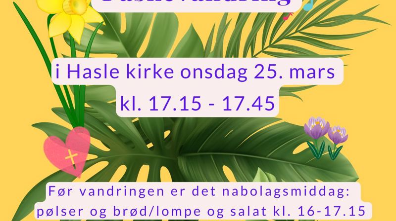 Påskevandring onsdag 25. mars