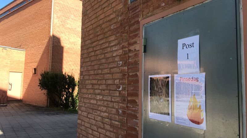 Pinseløype rundt kirka