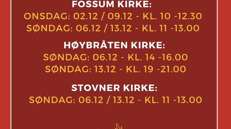 Åpen kirke i desember 2020