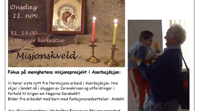 Misjonskvled - Stovner kirke 11.nov. AVLYST