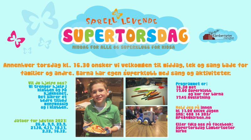Supertorsdag - middag for alle