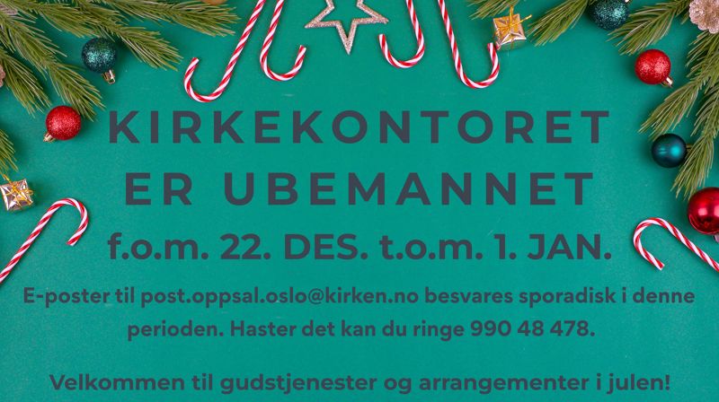 Kontortider julen 2025