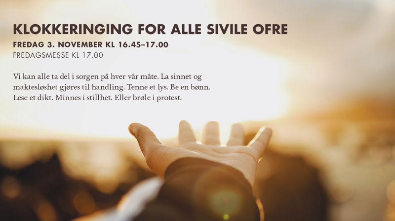 Klokkeringing for alle sivile ofre