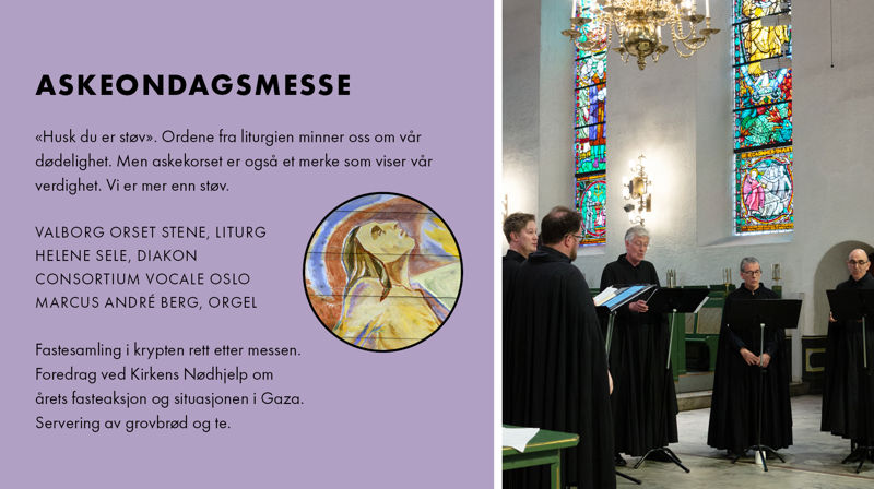Askeonsdagsmesse og samling i krypten