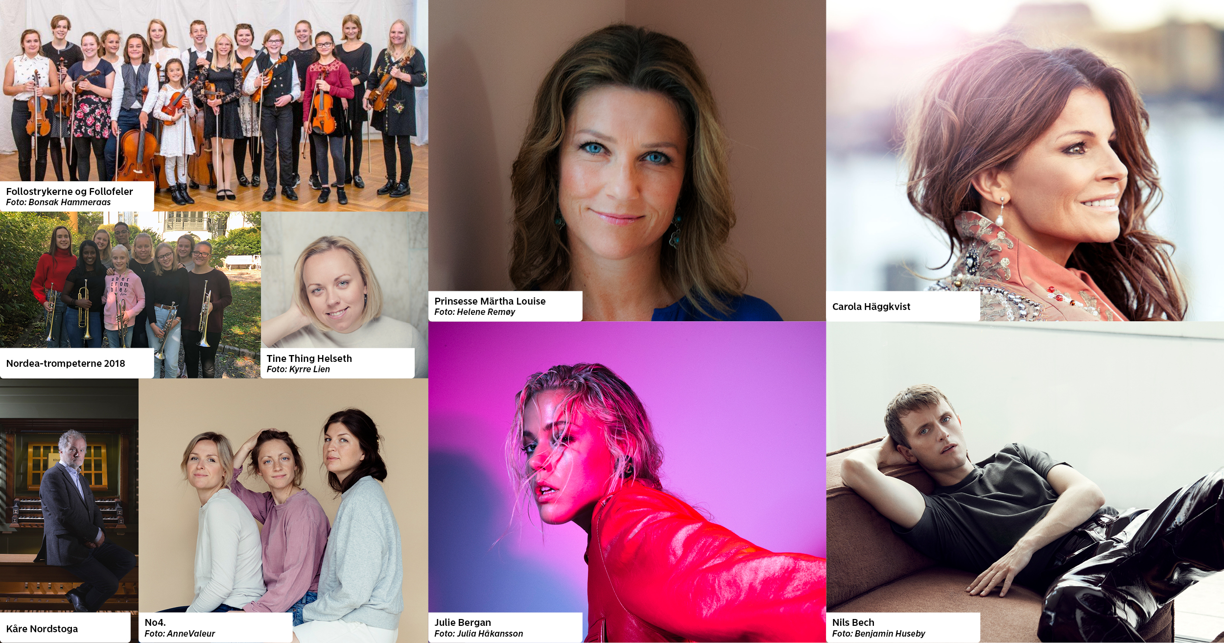 Artister klare til Desembertoner