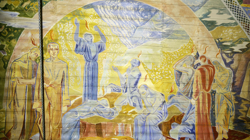 Detalj fra takmaleriet av Hugo Lous Mohr. Foto: Petter Mohn