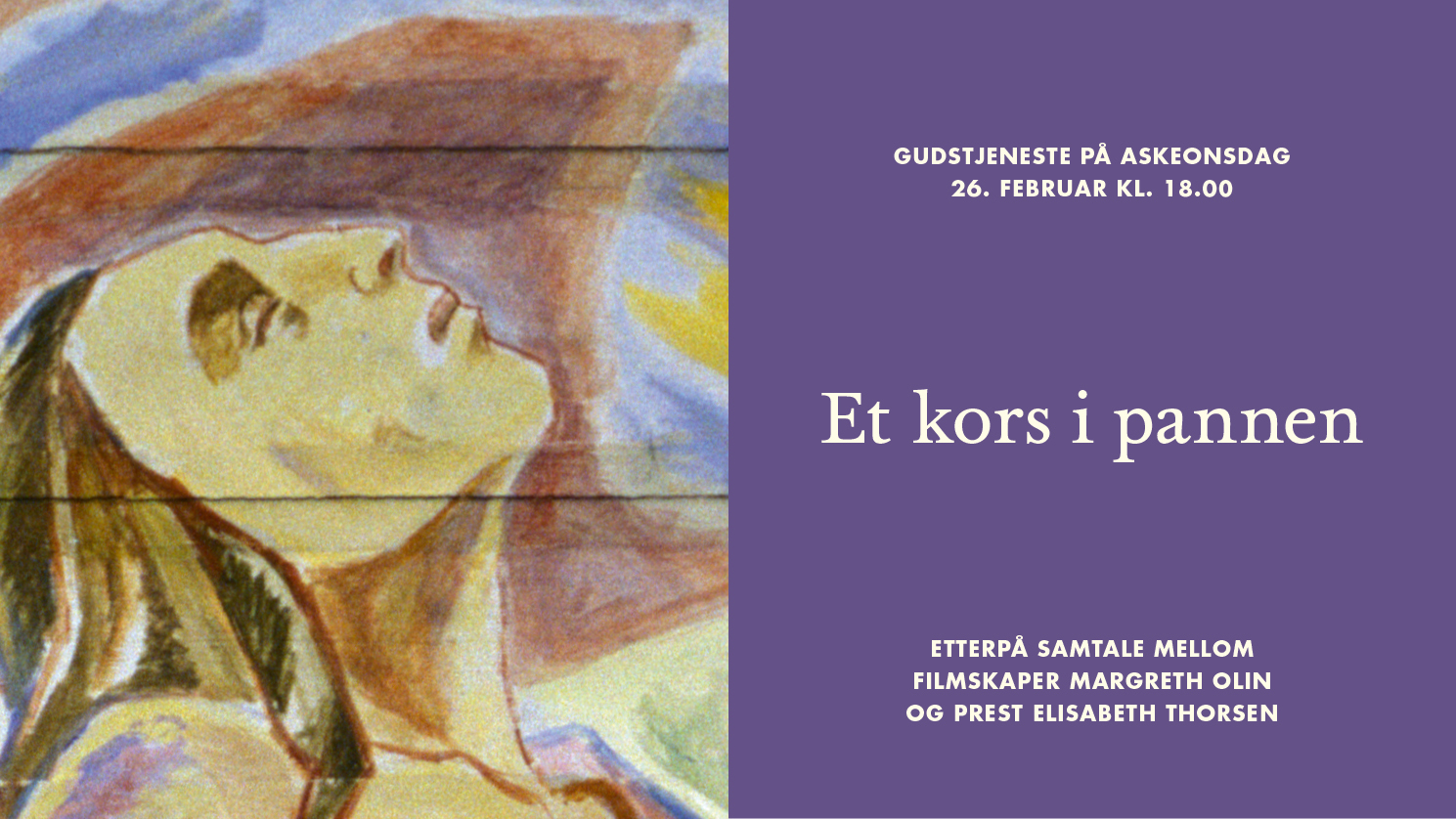 Detalj fra takmaleriet malt av Hugo Lous Mohr i Oslo domkirke. Foto: Petter Mohn