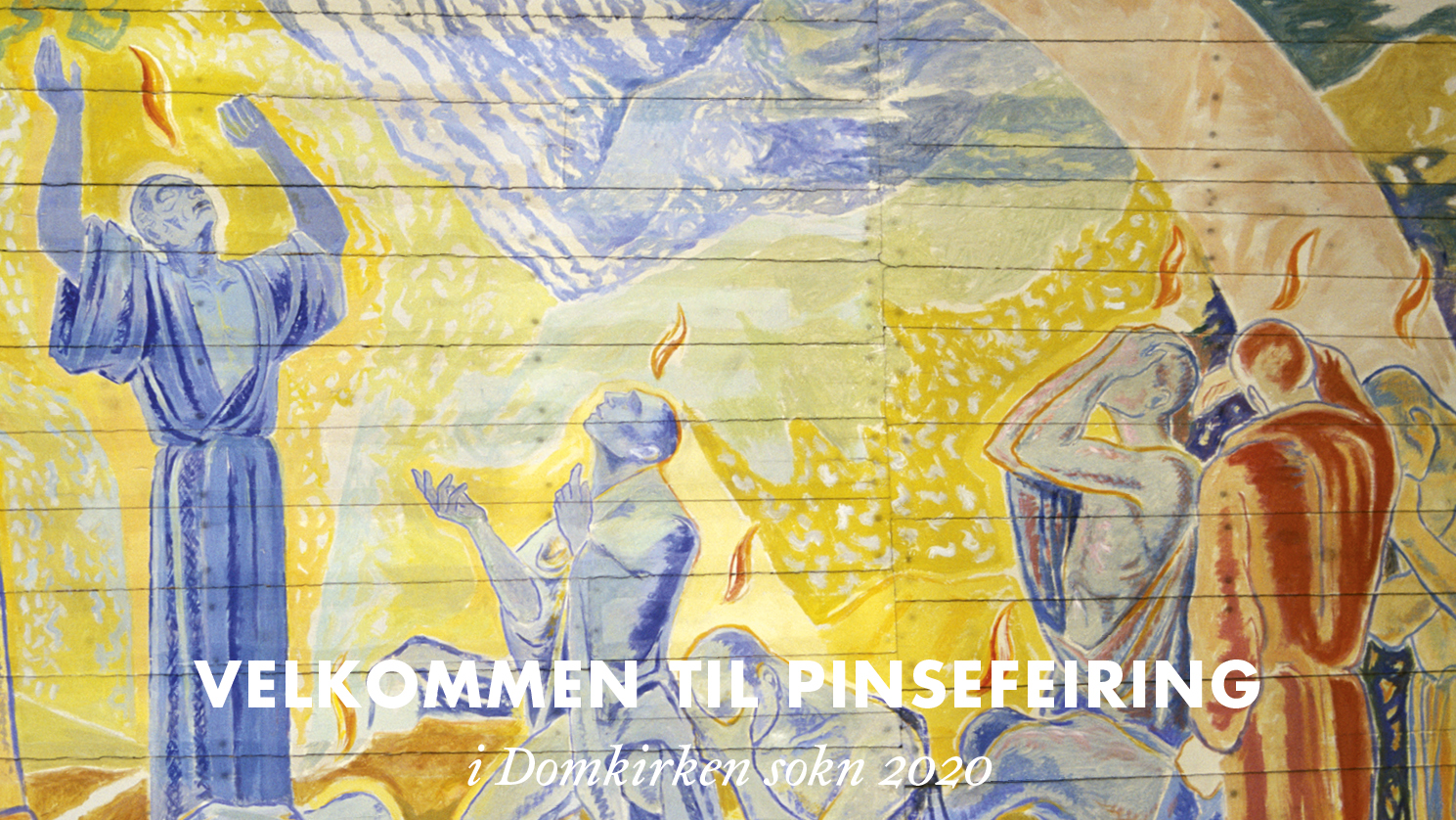 Detalj fra takmaleriet malt av Hugo Lous Mohr i Oslo domkirke. Foto: Petter Mohn