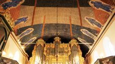 Evangelists and prophets in the West nave above the gallery
