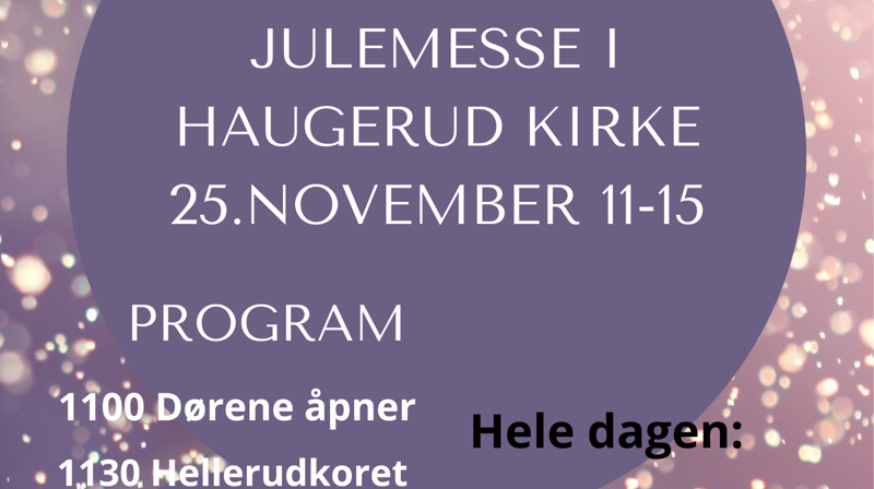 Velkommen til JULEMESSE 25.november