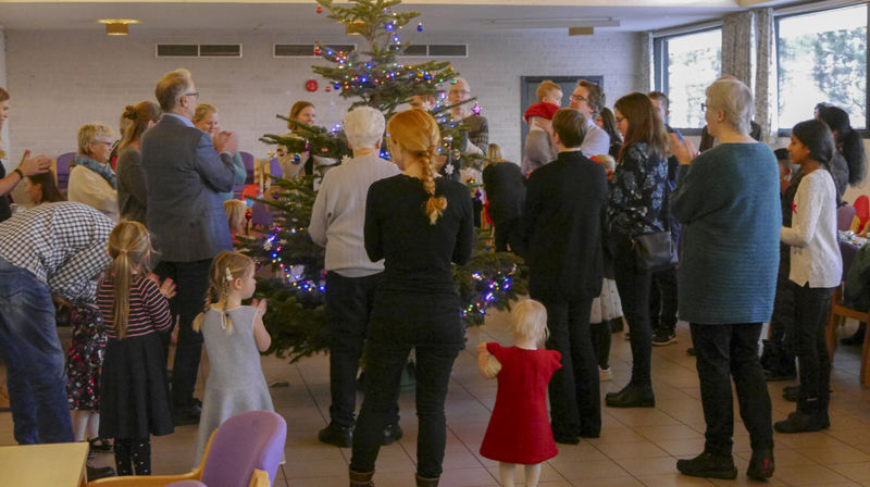 Avskjed med Mathias Kristensen på juletrefesten