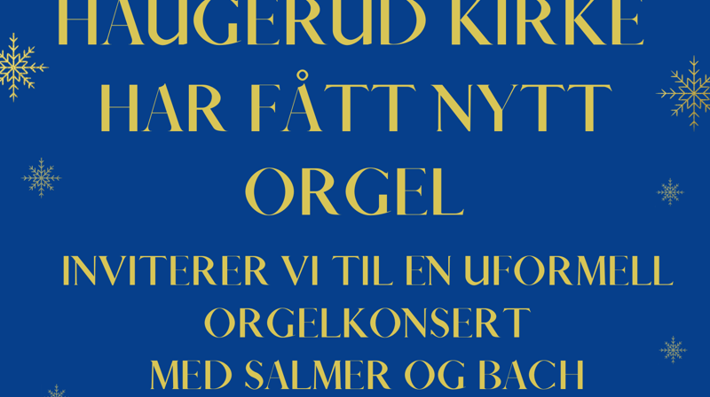 Orgelkonsert 1.nyttårsdag i Haugerud kirke