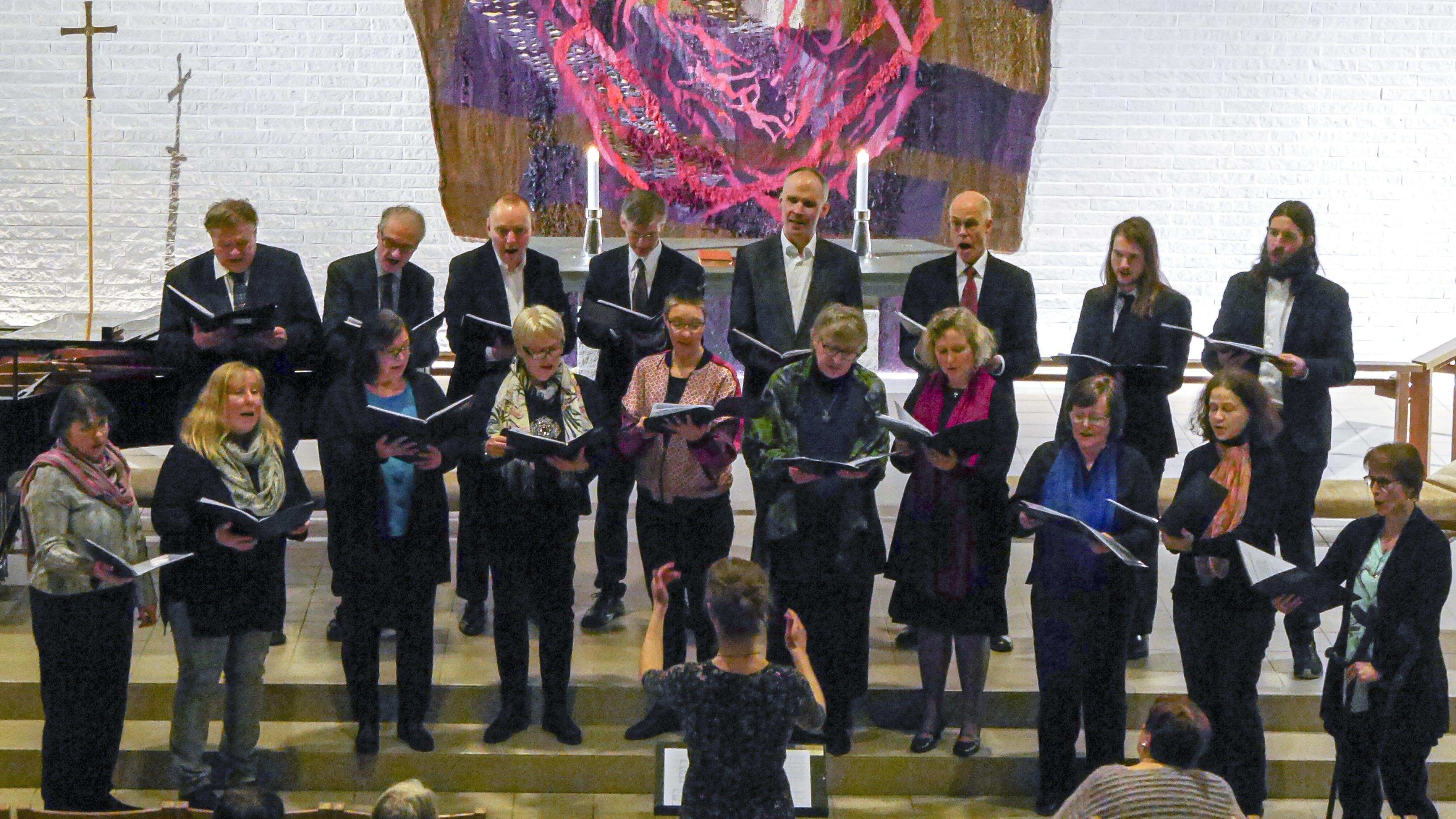 Prosjektkor 2017 fra konsert for å skaffe midler til nytt flygel i Haugerud kirke.