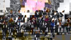 Prosjektkor 2017 fra konsert for å skaffe midler til nytt flygel i Haugerud kirke.