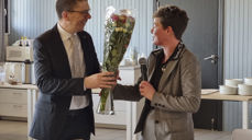 Blomster fra leder i menighetsrådet, Eli Solberg