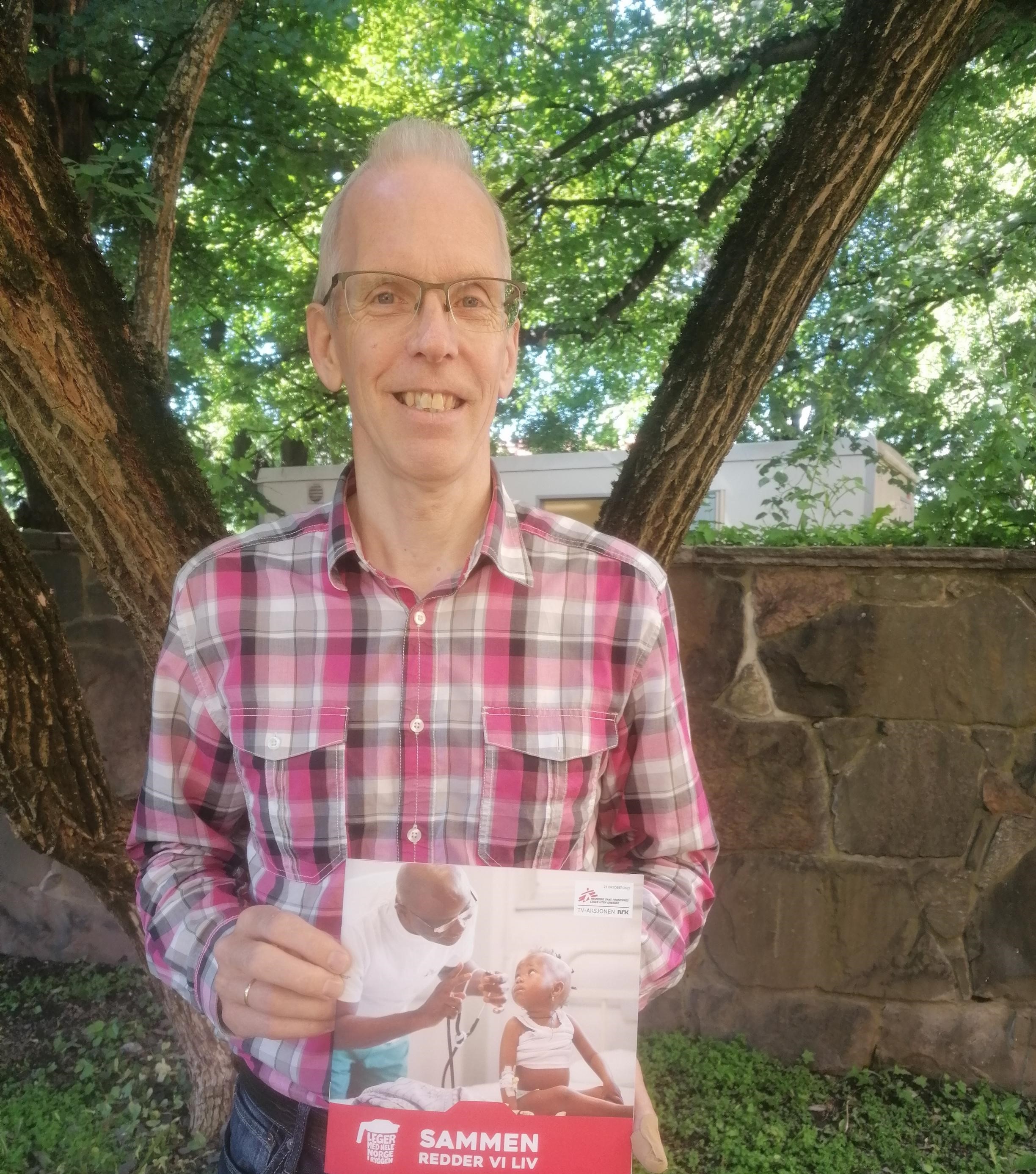 Sigmund Gulliksrud, rådgiver Oslo bispedømme, er klar til innsats for TV-aksjonen, og oppfordrer alle til å delta i årets aksjon.