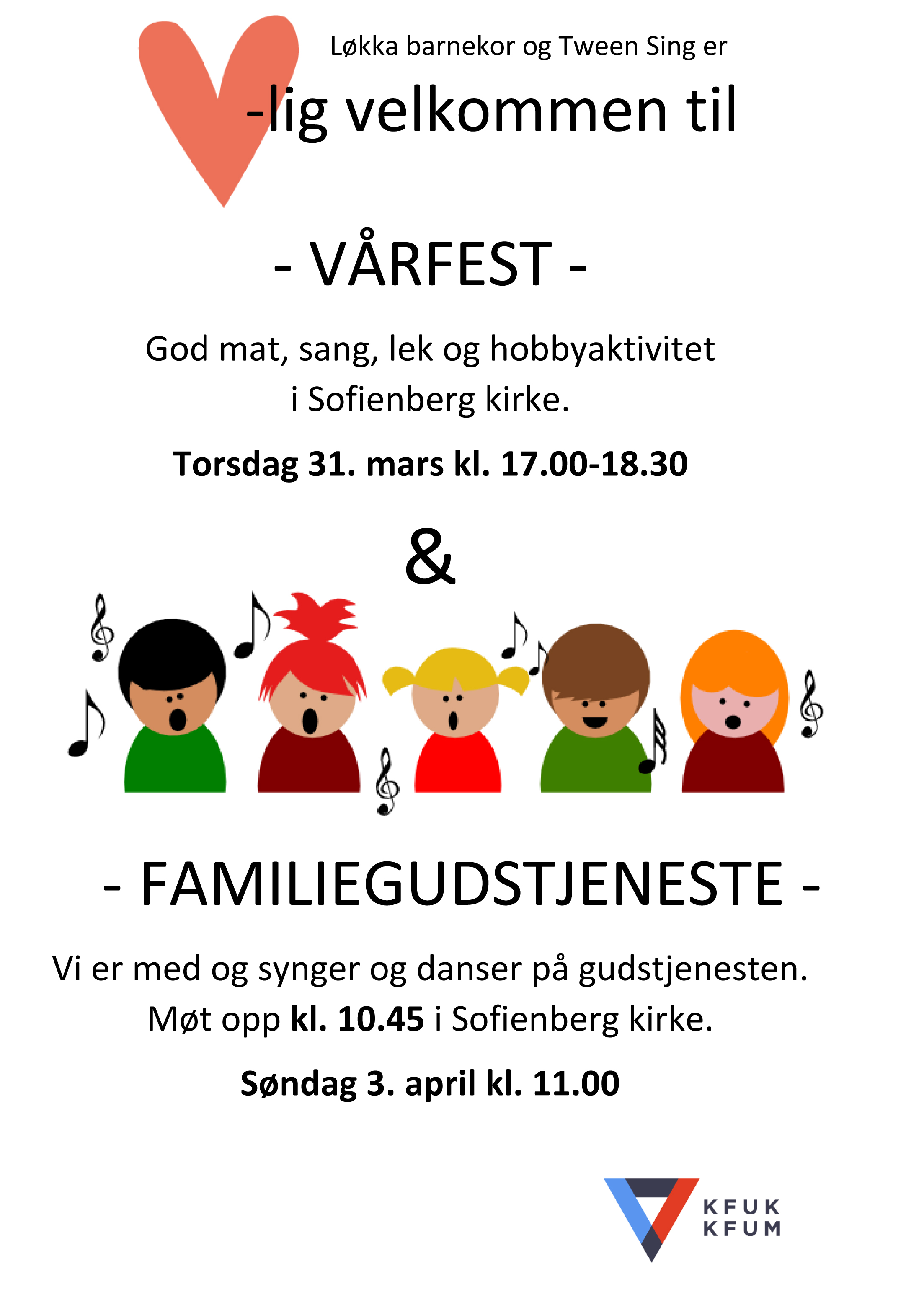 Invitasjon vårfest og gudtjeneste