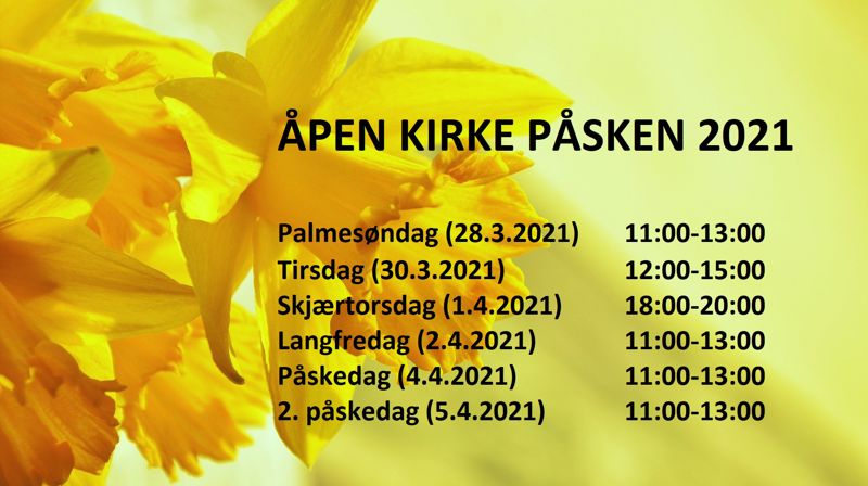 Velkommen til Åpen kirke i påsken!