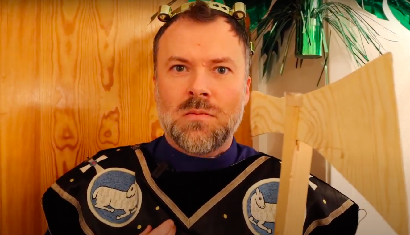 Olav som skumle Herodes i julespillet