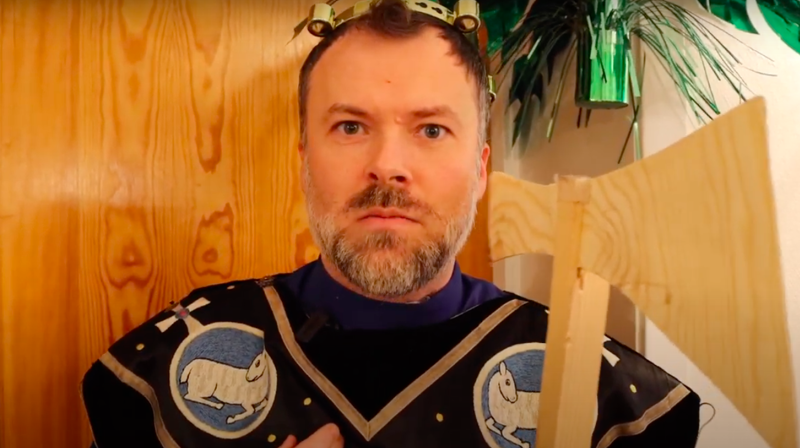 Olav som skumle Herodes i julespillet