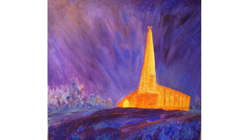 Utsnitt av maleri av Mari Wirgenes