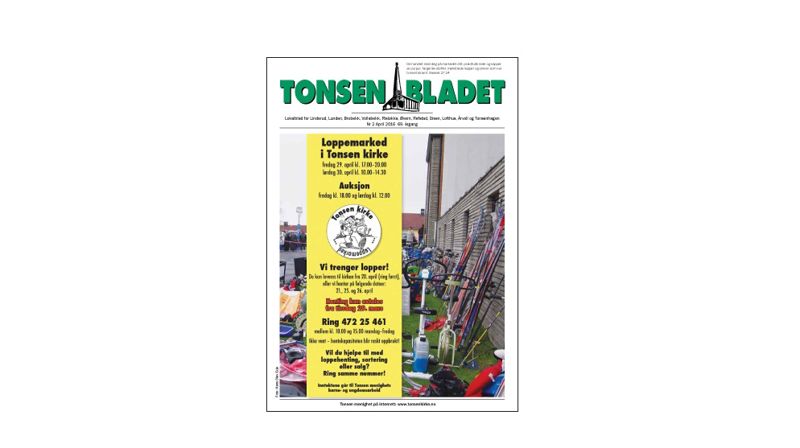 Tonsenbladet nr 2 April 2016