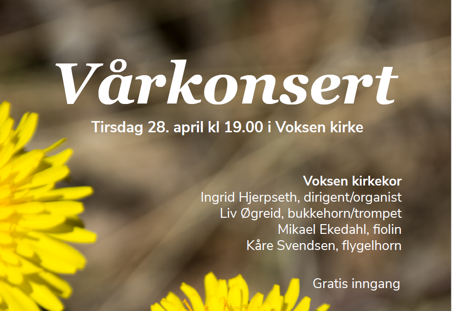Vårkonsert med Voksen kirkekor