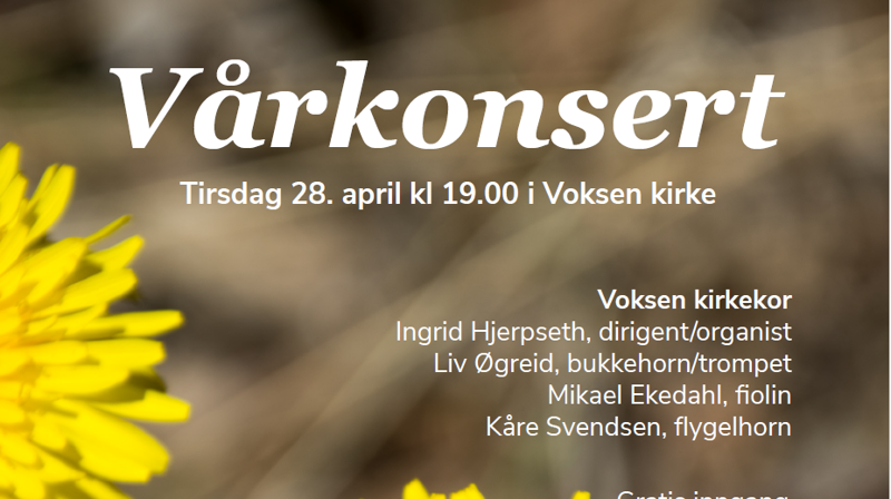 Vårkonsert med Voksen kirkekor