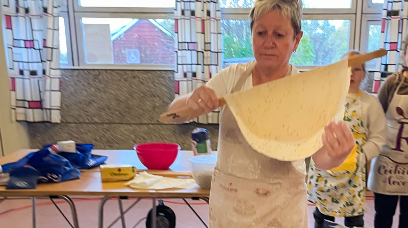 Kjekk kveld med lefsebaking