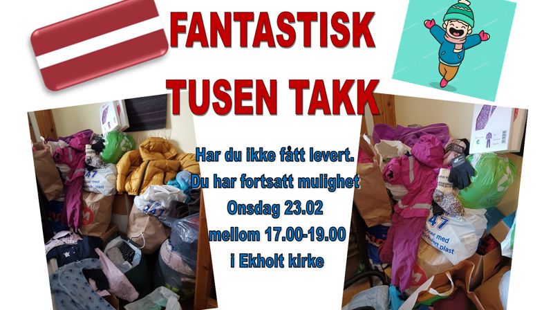 Klesinnsamling til vennskapsmenigheten i Auce fortsetter