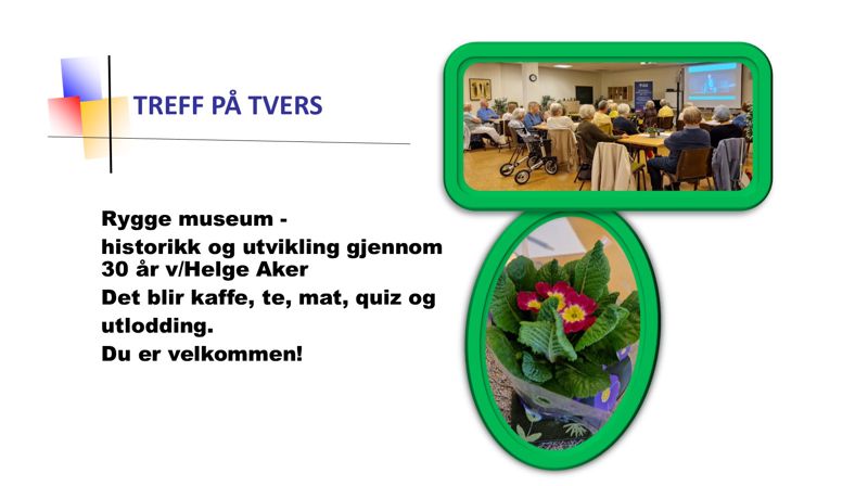 Treff på tvers i Ekholt kirke torsdag 6.februar kl.12.00