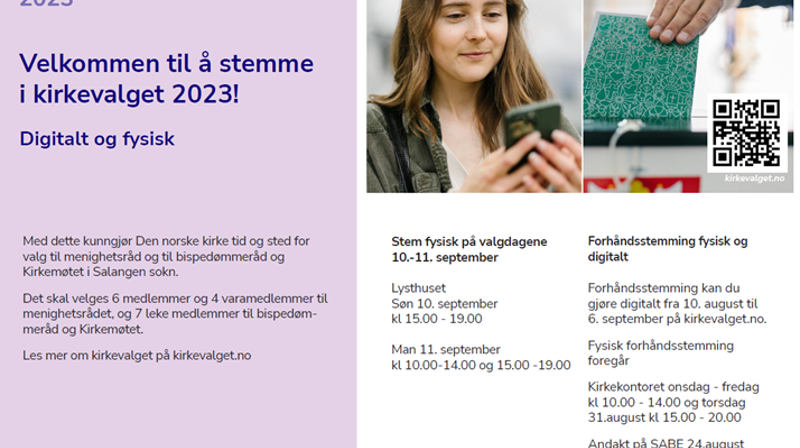 Kunngjøring av tid og sted for kirkevalget