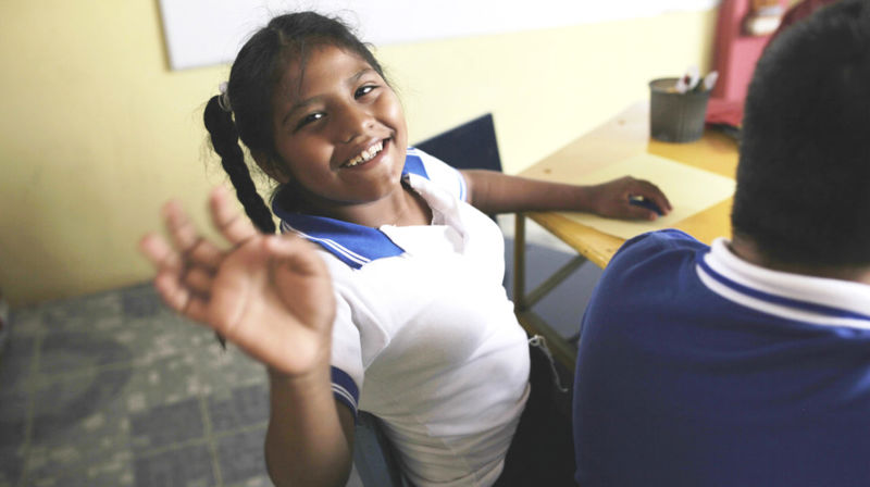 Barn på et av de to dagsentrene i Ecuador som støttes av Misjonsalliansen. Foto: Misjonsalliansen