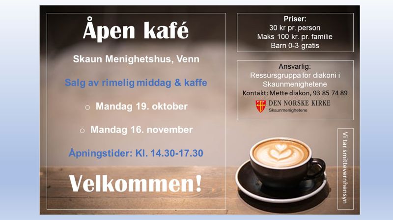 Velkommen til Åpen kafé på Venn!