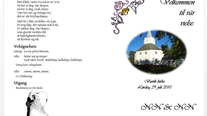 Program eller salmebok?