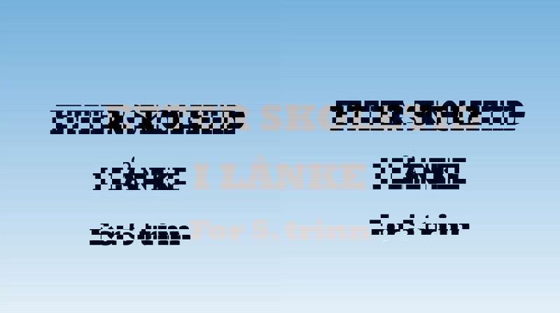 Etter skoletid i Lånke for 5. trinn.