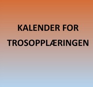 Kalender for trosopplæringen.