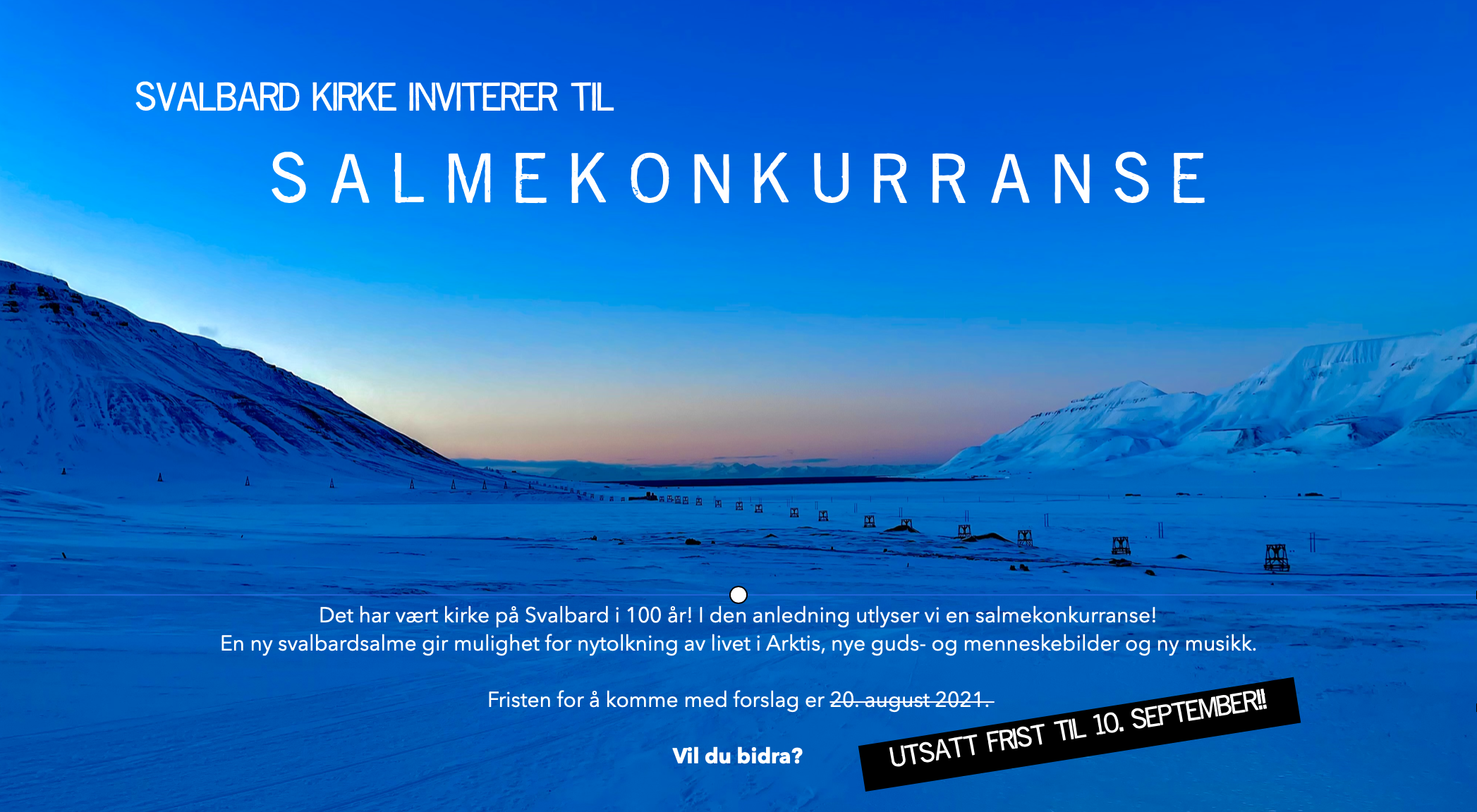 Arktisk salmekonkurranse - utsatt frist!!