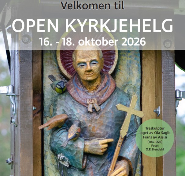 Frans av Assisi, treskulptur av Ola Sagli