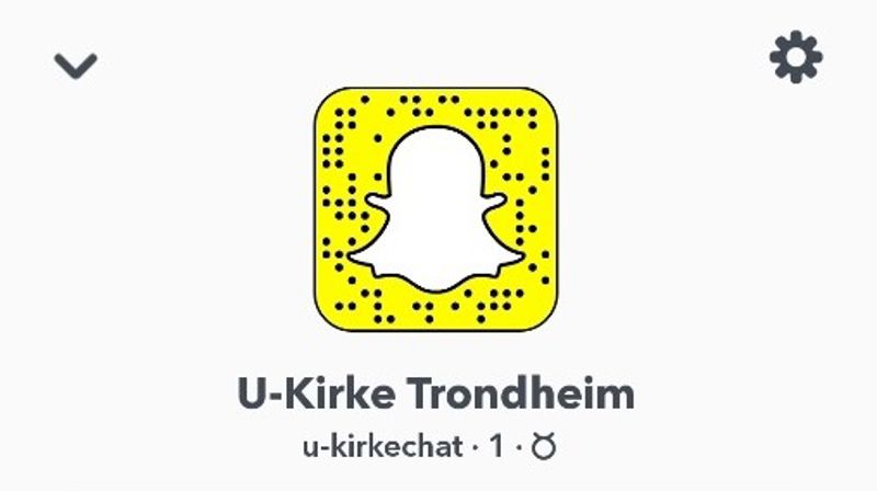 Skjermdump fra kirkens Snap-konto.