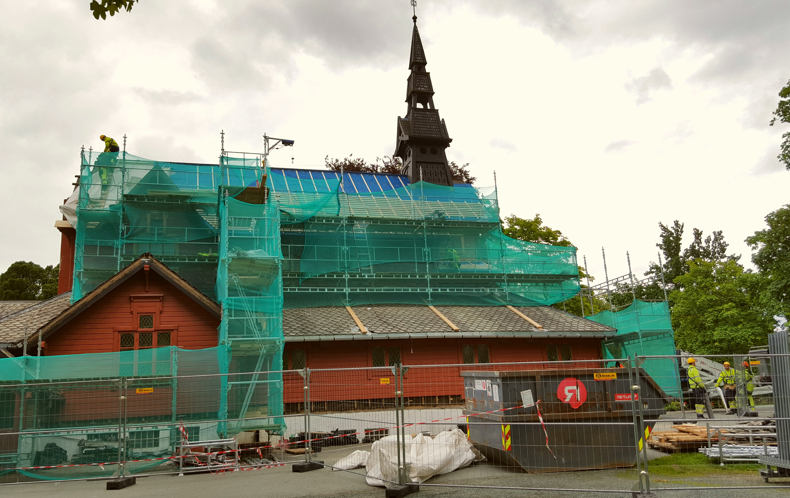 Rehabilitering av Tilfredshet kapell. Foto: Frode Blomlie