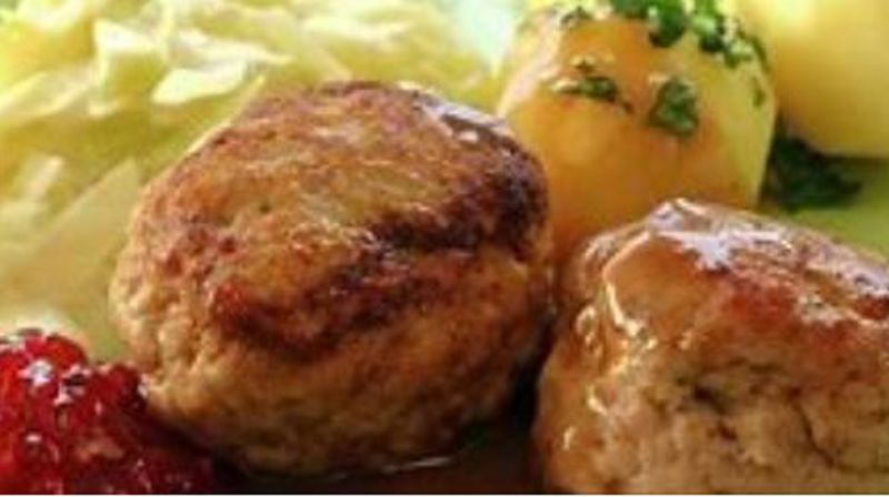 Dette er bare et eksempel på middagsrett.  Her er det stor variasjon gjennom året.