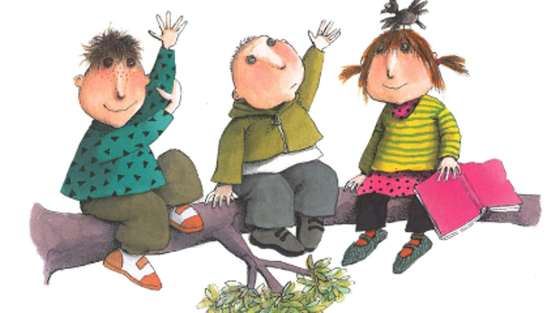 Ilustrasjon fra boka Tre i et tre.